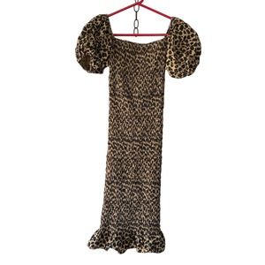 Cheetah leopard cotton stretch bodycon